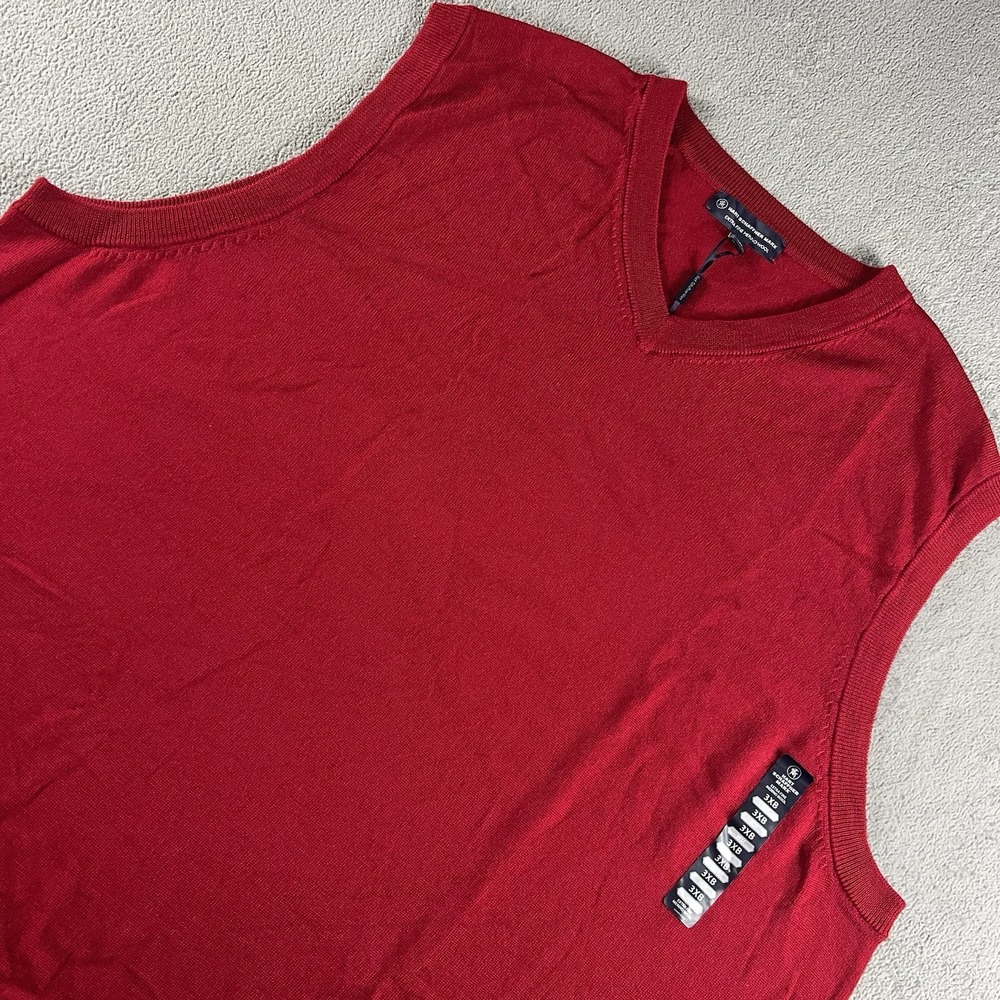 Men's Hart Schaffner Marx 3XB Extra Fine Merino Wool Sweater V-Neck Vest